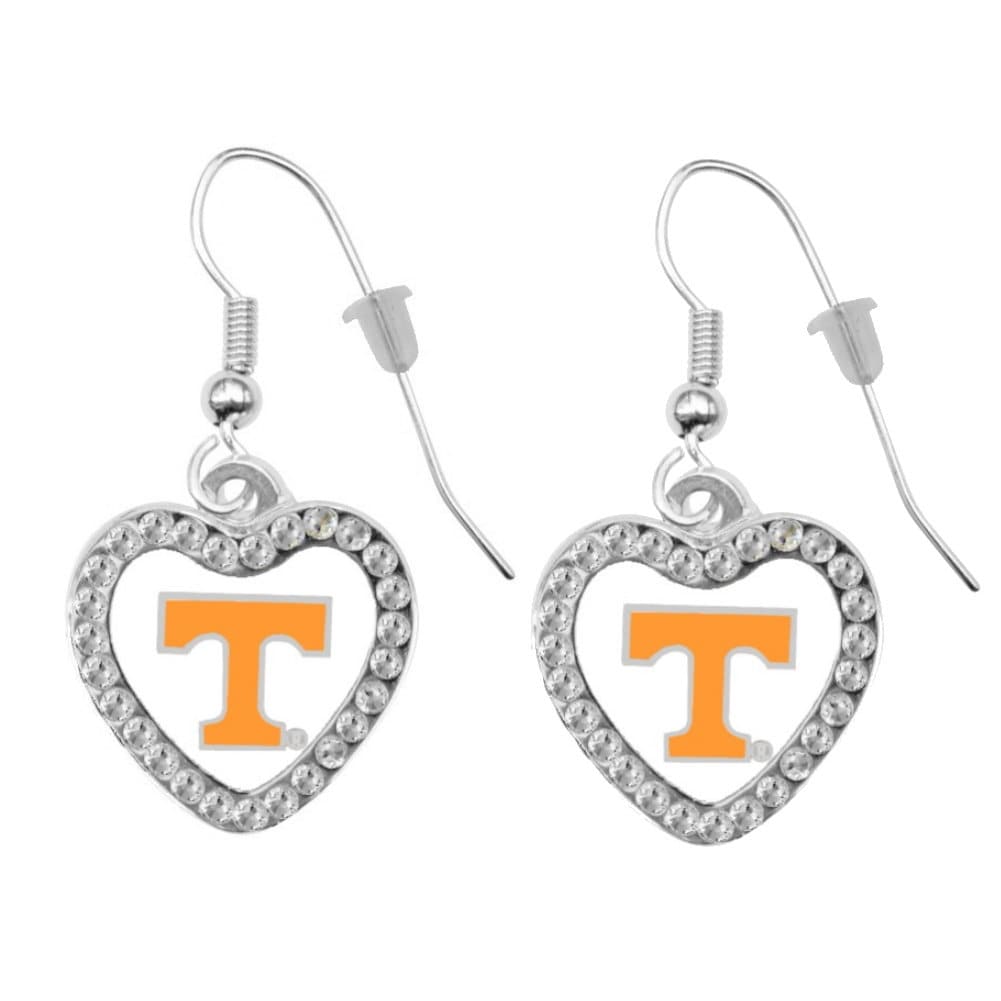Universität Von Tennessee Crystal Herz-Ohrringe von finaltouchgiftsco