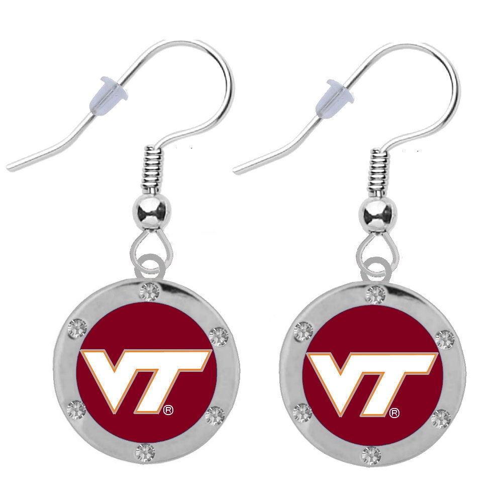 Virginia Tech University Kristallohrringe von finaltouchgiftsco