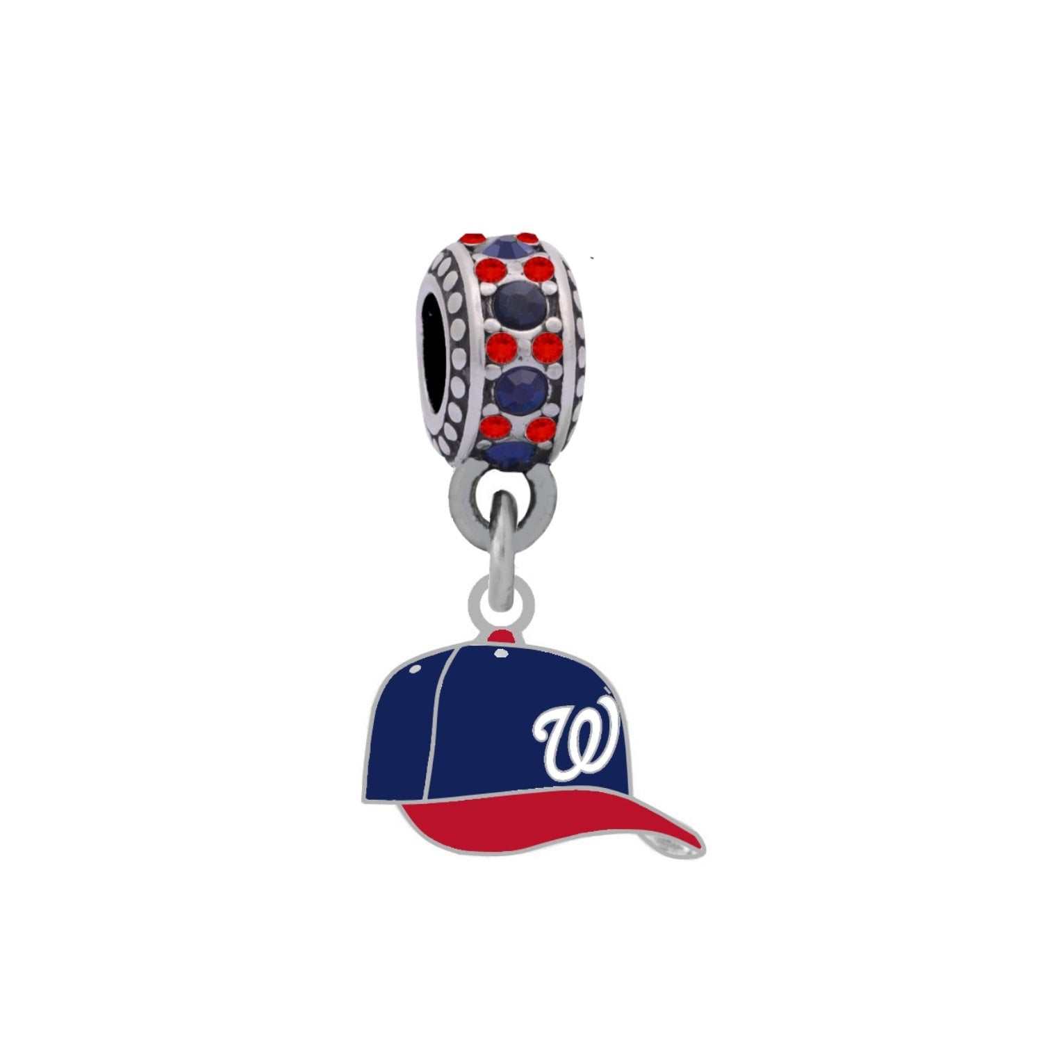 Washington Nationals Cap Charm Kompatibel Mit Pandora Style Armbändern. Kann Auch Als Halskette Getragen Werden | Inkl von finaltouchgiftsco