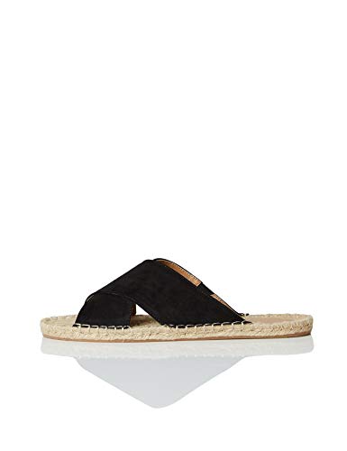 FIND Crossover Flat Espadrille, Espadrilles, Schwarz (Black), 38 EU (5 UK) von find.