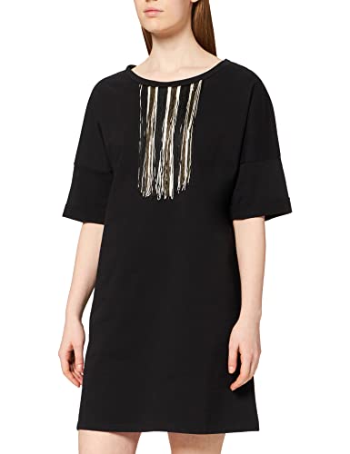 FIND Damen Partykleid Fringe Detail 70558A, Knielang, Gr. Large, Schwarz (Black) von find.