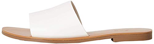 FIND Flat Simple Mule, Offene Sandalen, Weiß (White), 37 EU (4 UK) von find.