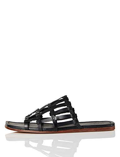 FIND Lattice Leather, Offene Sandalen, Schwarz (Black), 38 EU (5 UK) von find.