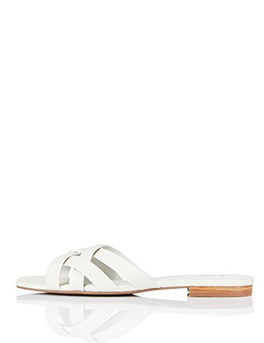 FIND Lattice Strap Mule, Offene Sandalen, Elfenbein (Off-White Croc), 40 EU (7 UK) von find.