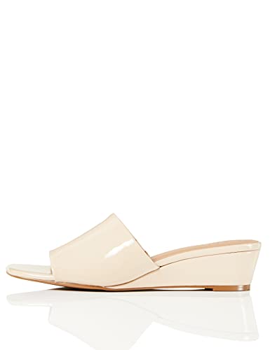 FIND Mule Wedge, Peeptoe Pumps, Beige (Sand), 39 EU (6 UK) von find.