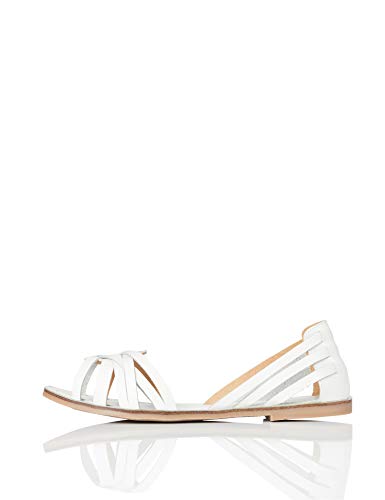 FIND Open Toe Hurrache, Offene Sandalen, Weiß (White), 37 EU (4 UK) von find.