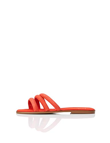 FIND Tubular Strappy, Damen Peeptoe Sandalen, Rot (RED RED), 36 EU (3 UK) von find.