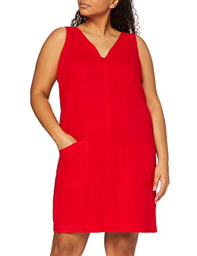 find. Damen Mini A-Linien-Kleid aus Leinen, Rot, 38, Label: M von find.