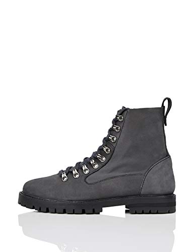 find. Damen R3182 Bikerstiefel, Grau/Anthrazit, 37 EU von find.