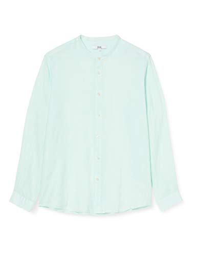 find. Herren Long Sleeve Linen Shirt Herrenhemden, Green (Aqua) von find.