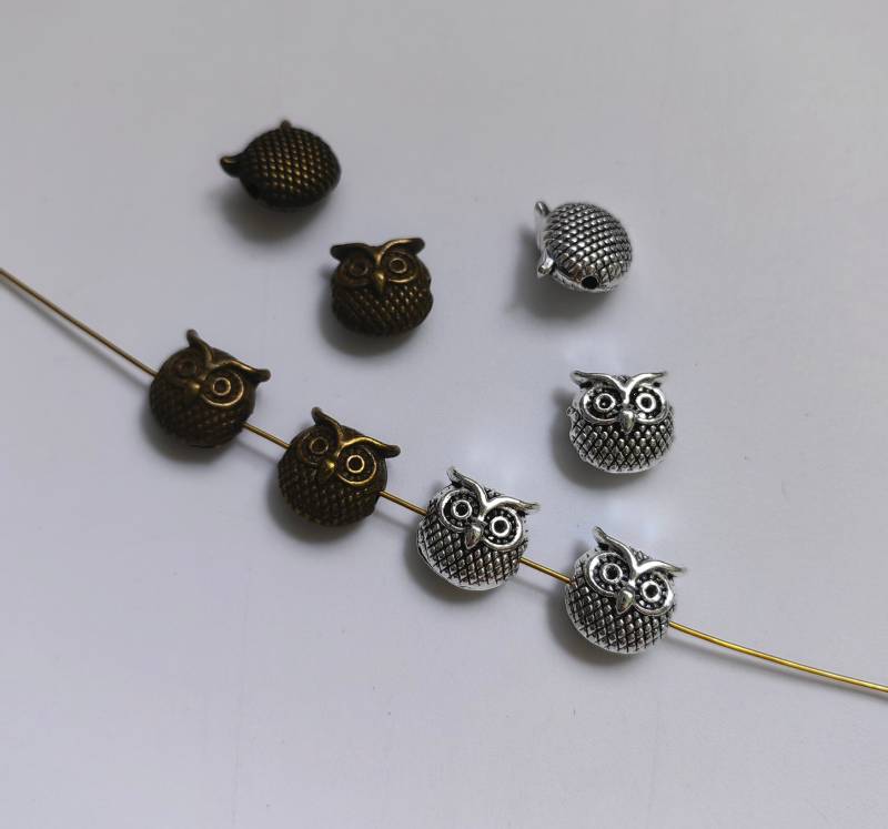 20 Stück Eulen-Perlen, Metall-Eulenkopf-Spacer-Perlen, 11x11 Mm, Metall-Tierkopf-Spacer-Perlen, Diy-Schmuckzubehör, Eulenzubehör, B554 20 Stück Eulen-Perlen, Metall-Eulenkopf-Spacer-Perlen, 11x11 Mm, Metall-Tierkopf-Spacer-Perlen, Diy-Schmuckzubehör, Eulenzubehör, B554 von findingscity