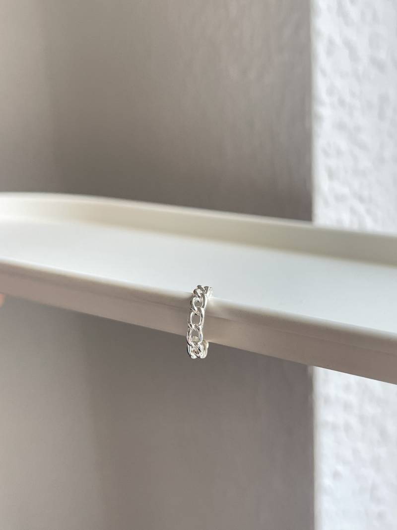 Earcuff Silber Chain Optik Geflochten Silberner Fake Piercing Conch Helix Ohrklemme Silber Silberschmuck von findkind