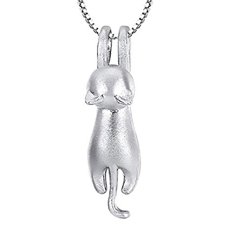 findout Damen 925 Sterling Silber Katze Anhänger Halskette für Frauen Mädchen (f1581) von findout