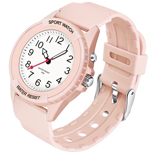 Armbanduhr Damen Uhr Jelly Bonbonfarbene Süßigkeiten Farbe Buntfarbig Analog Quarz Sportuhr für Mädchen Kinderuhr Junge Uhren Kids Watch Frauen Uhren Damenuhr mit Silikonarmband LED Licht Wasserdicht von findtime