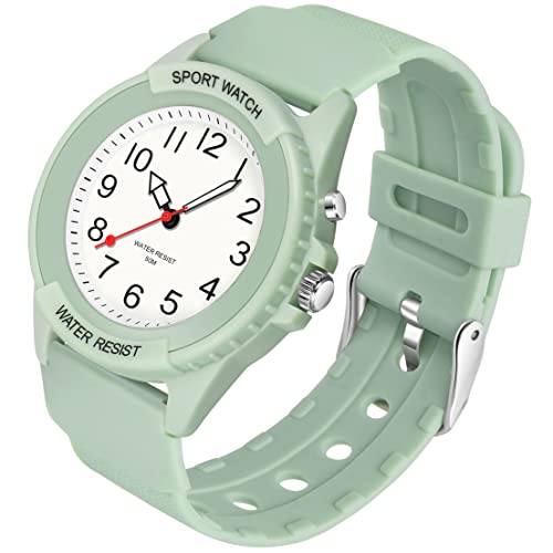 Armbanduhr Damen Uhr Jelly Bonbonfarbene Süßigkeiten Farbe Buntfarbig Analog Quarz Sportuhr für Mädchen Kinderuhr Junge Uhren Kids Watch Frauen Uhren Damenuhr mit Silikonarmband LED Licht Wasserdicht von findtime