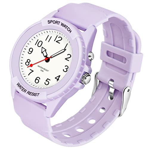 Armbanduhr Damen Uhr Jelly Bonbonfarbene Süßigkeiten Farbe Buntfarbig Analog Quarz Sportuhr für Mädchen Kinderuhr Junge Uhren Kids Watch Frauen Uhren Damenuhr mit Silikonarmband LED Licht Wasserdicht von findtime