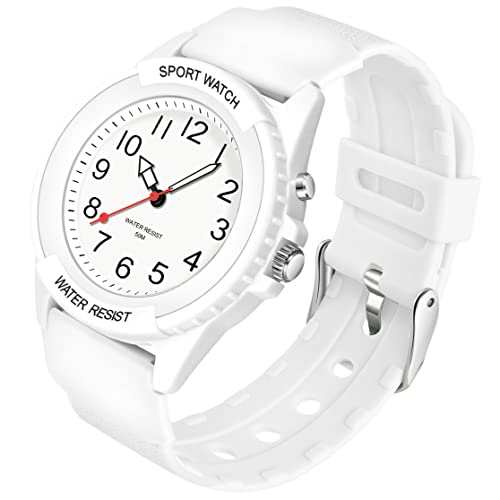 Armbanduhr Damen Uhr Jelly Bonbonfarbene Süßigkeiten Farbe Buntfarbig Analog Quarz Sportuhr für Mädchen Kinderuhr Junge Uhren Kids Watch Frauen Uhren Damenuhr mit Silikonarmband LED Licht Wasserdicht von findtime