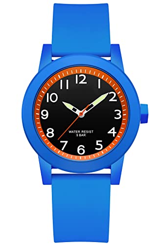 Armbanduhr Damen Uhr Mädchen Kinderuhr Junge Uhren Kids Watch Frauen Uhren Damenuhr mit Silikonarmband LED Licht Wasserdicht Jelly Bonbonfarbene Süßigkeiten Farbe Buntfarbig Analog Quarz Sportuhr von findtime