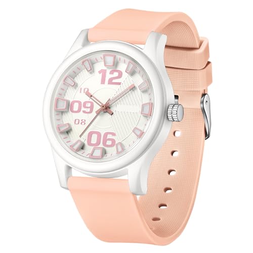 Armbanduhr Damen Wasserdicht Armband Uhr Damenarmbanduhren Kinderuhr Mädchen Ultraleichte und Ultradünne Kinderuhr mit Weichem Armband von findtime
