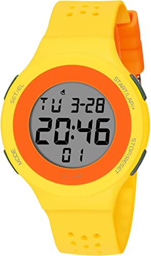 findtime Armbanduhr Digital Sport Uhren Unsix Digitaluhr mit Alarm Kalender Stoppuhr LED 12/24-Stundenanzeige 5ATM wasserdichte Armbanduhr für Herren Damen Teenager von findtime