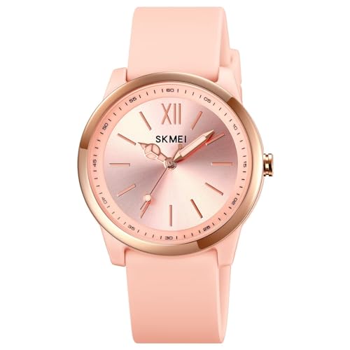 Armbanduhr für Damen Uhr Damenarmbanduhr Wasserdicht Analog Damenuhr Schwarz mit Silikonarmband Süßigkeit Uhr für Mädchen Kinder Junge Senioren Frauen Jelly Weiß Blau Buntfarbig Rosa Uhren Quarz von findtime