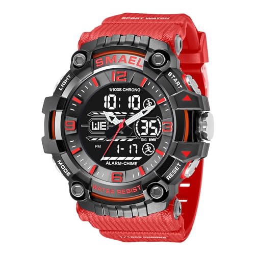 Digital Uhr Herren Sportlich Herrenuhren Digitaluhr Armbanduhr für Jungen Watches for Men Militär Tactical Watch Military Stoppuhr Sport Outdoor 5 ATM Wasserdicht Chronograph Wecker Sportuhr Männer von findtime