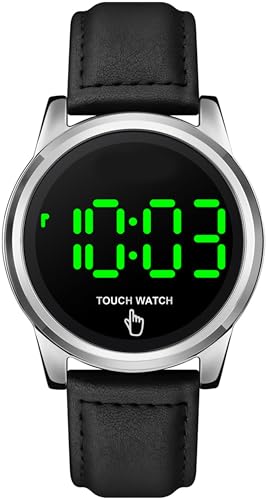 findtime Digital Uhr Herren mit Edelstahl Armband Business LED Datum Herrenuhr Gold Silber Lederarmband Elektronische Uhr Hintergrundbeleuchtung Rosegold Schwarz von findtime