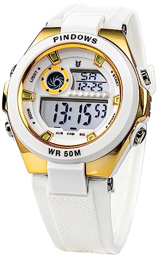 Digital Uhr Kinder Armbanduhren für Jungen Mädchen Sports Outdoor 50M Wasserdicht Uhren Herren Damen Digitaluhr mit Wecker LED Hintergrundbeleuchtung Datum Stundensignal Kinderuhr mit Stoppuhr von findtime