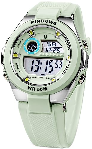 Digital Uhr Kinder Armbanduhren für Jungen Mädchen Sports Outdoor 50M Wasserdicht Uhren Herren Damen Digitaluhr mit Wecker LED Hintergrundbeleuchtung Datum Stundensignal Kinderuhr mit Stoppuhr von findtime