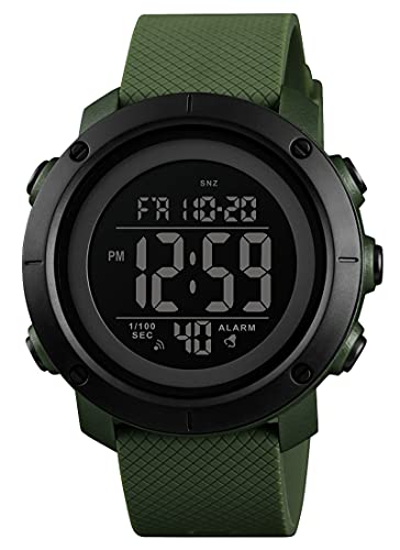 findtime Militär Uhr Herren Digitaluhr Outdoor Sportuhr Tactical Watch Military 5 ATM Wasserdicht Stoppuhr Sport Männer Junge Armbanduhr 12/24H Wecker Alarm LED Kalender Countdown Chronograph Herren von findtime