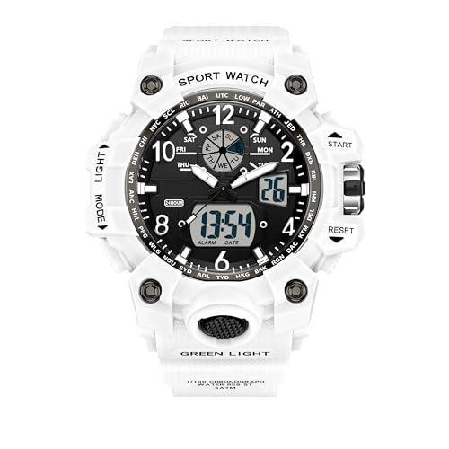 Digitaluhr Damen Sportuhren für Damen Armbanduhr Damenuhr Digital Uhr wasserdichte Digitaluhr für Mädchen LED-Leuchtdisplay mit Analogen Zeigern und Digitalen Zahlen von findtime