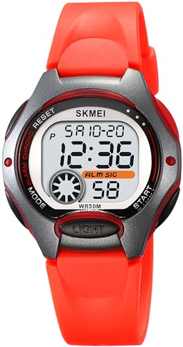 Digitaluhr Kinder Uhren für Jungs Mädchen Kinderuhr Digital mit Wecker Datum Bunte LED-Licht Sport Armbanduhr Kinder Jungen Outdoor Uhr 5ATM Wasserdicht Digitale Sportuhr Kids Watch Stoppuhr von findtime