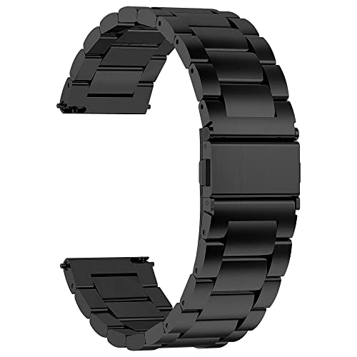 findtime Edelstahlarmband für Uhr Smartwatch Fitnessuhr,20mm,22mm Metall Uhrenarmbänder mit Schnellverschluss, Ersatzarmband geeignet für Damen Herren Fitness Tracker Armband von findtime