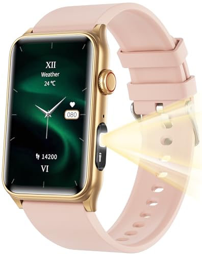Fitness Tracker Smartwatch mit LED Taschenlampe Schlafmonitor Schrittzähler Bluetooth-Anruf Fitnessuhr für Android iOS von findtime