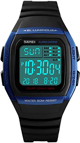 findtime Herren Digital Sport Uhren 5 ATM Wasserdicht Alarm Timer Elektronische Outdoor Armbanduhr von findtime