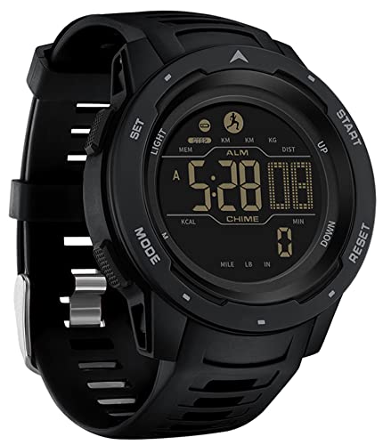 Herren Digital Watch Military Uhren für Männer Schritt Kalorienzähler Uhr Schrittzähler Stoppuhr Alarm Multifunktions LED Hintergrundbeleuchtung 5ATM Wasserdichte Uhr für Männer von findtime