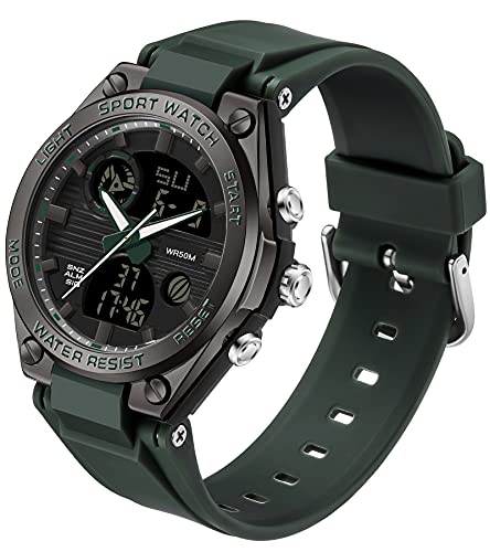 findtime Herren Digitaluhr Militär Sport Damen Jungen Stoppuhr 5 ATM Wasserdicht Tactical Watch Wecker Kalender Armbanduhr Chronograph Countdown Datum LED Uhren Männer Outdoor von findtime