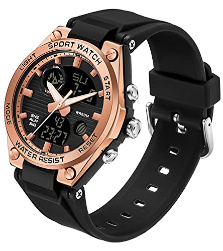 findtime Herren Digitaluhr Militär Sport Damen Jungen Stoppuhr 5 ATM Wasserdicht Tactical Watch Wecker Kalender Armbanduhr Chronograph Countdown Datum LED Uhren Männer Outdoor von findtime