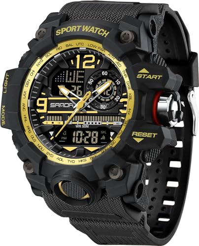 Herren Militär Uhr Digital Sportuhr Outdoor Armbanduhr Herren mit Wecker Datum Digitaluhr für Jugendliche Tactical Watch Herrenuhren 50M Wasserdicht 12/24 Stunden von findtime