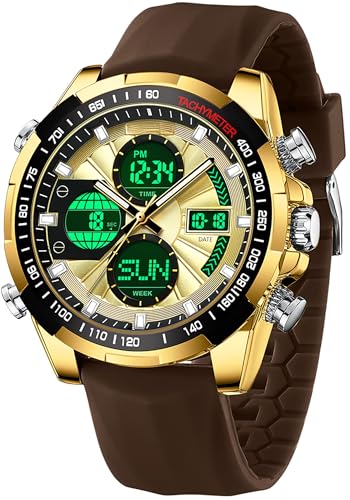 Herren Uhren Armbanduhr für Männer mit Alarm Timer Datum Stoppuhr 5ATM wasserdichte Digitale Analoguhr Business Elegant Klassische Design Herren Uhren Armbanduhr für Männer mit Alarm Timer Datum Stoppuhr 5ATM wasserdichte Digitale Analoguhr Business Elegant Klassische Design von findtime