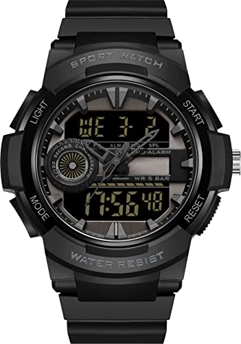 findtime Herren Uhren Digital Sport Militär Digitaluhr Armbanduhr 50M Wasserdicht Uhr mit Alarm Datum LED Stoopuhr Stoßfest Elektronisch Outdoor Watch für Männer Jugendliche Groß von findtime