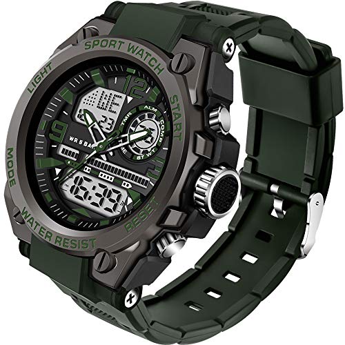 findtime Herren Uhren Sport Jungen Militär Digitaluhr Sportuhren Armbanduhr Jungen Tactical Watch Outdoor 5 ATM Wasserdicht Große Elektronische Uhren Männer Wecker Stoppuhr Countdown von findtime