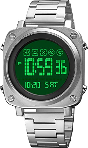 findtime LED Armbanduhr Edelstahl Digital Uhr Multifunktionsuhr Herrenuhren mit Edelstahlband Stoppuhr Countdown Alarm Watch Gold/Silber/Schwarz Fashion Business Herren von findtime