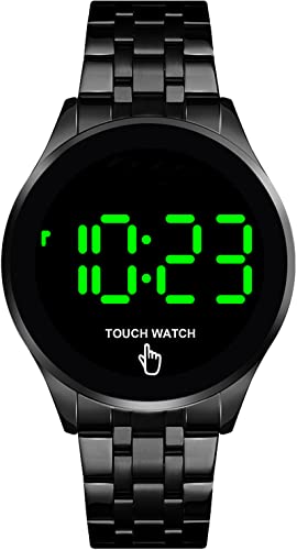 findtime LED Touchscreen Armbanduhr Gold Edelstahl Minimalistisches Design Armbanduhr Modische 3ATM Wasserdicht Digitaluhr von findtime
