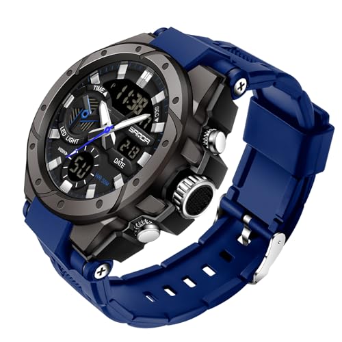 Militär Uhr Digital Armbanduhr Herren Digitaluhr Herrenuhren Chronograph Herren Stoppuhr Sport Uhren Groß Military Watch Outdoor Tactical Watch 5 ATM Wasserdicht Sportuhr Männer Jungen Schwarz Grün von findtime