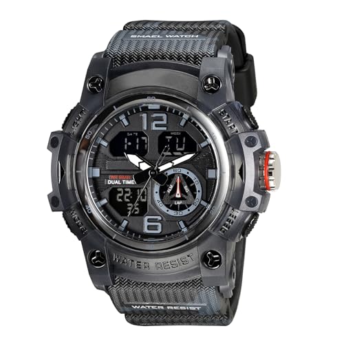 Militär Uhr Herren Digital Armbanduhr Digitaluhr Herrenuhren Tactical Watch Military Stoppuhr Sport Outdoor Chronograph Herren Wecker Vibration Jungen Sportuhr Männer 5 ATM Wasserdicht Schwarz Grün von findtime