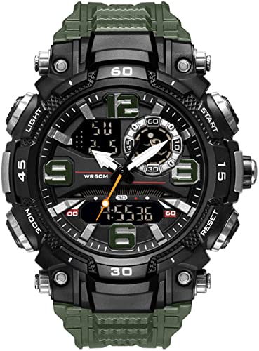 Militär Uhr Herren Digitale Armbanduhr 50M Wasserdicht Sportlich Digitaluhr Outdoor Herrenuhr mit Stoppuhr Wecker Datum Licht Military Watch Digital Sportuhr für Männer von findtime