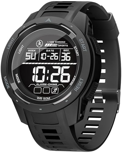 Militär Uhr Herren Digitale Armbanduhr Herren Digitaluhr für Sportr LED Tactical Watch Outdoor Sportuh 5ATM Wasserdicht 12/24H Große Armbanduhren Jungen Wecker Männer Stoppuhr von findtime