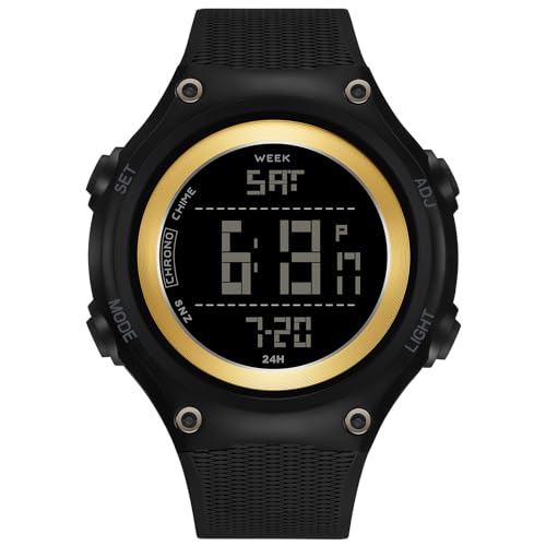 Militär Uhr Herren Digitaluhr Armbanduhr Herren Digital Uhr Outdoor Herrenuhren Military Watch Tactical Watch 5 ATM Wasserdicht Stoppuhr Sport Chronograph Herren Männer Jungen Groß Uhren Sportuhr von findtime