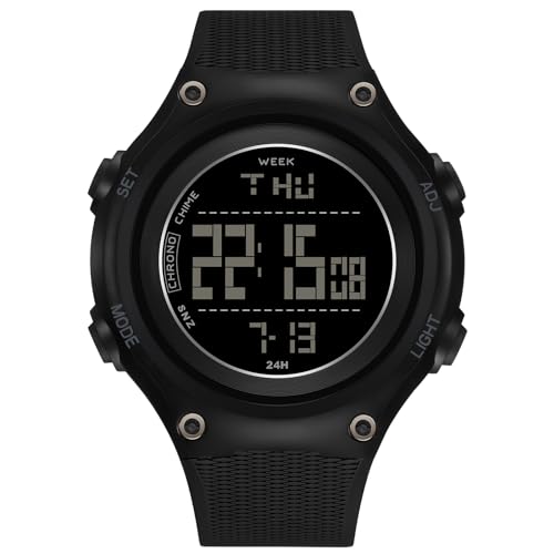 Militär Uhr Herren Digitaluhr Armbanduhr Herren Digital Uhr Outdoor Herrenuhren Military Watch Tactical Watch 5 ATM Wasserdicht Stoppuhr Sport Chronograph Herren Männer Jungen Groß Uhren Sportuhr von findtime